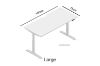 Picture of Test No Order - UP1  150/160/180 HEIGHT ADJUSTABLE STRAIGHT DESK *WHITE TOP WHITE BASE - 180 Top 695-1185mm Adjustable