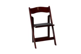 Picture of Test No Order - RETREAT Foldable Dining Chair - Dark Brown Chair with Black PU Seat