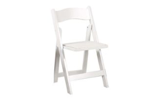 Picture of Test No Order - RETREAT Foldable Dining Chair - White Chair with White PU Seat