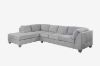 Picture of Test No Order - NEWTON Fabric Sectional Sofa (Light Grey) - Facing Left with Ottoman