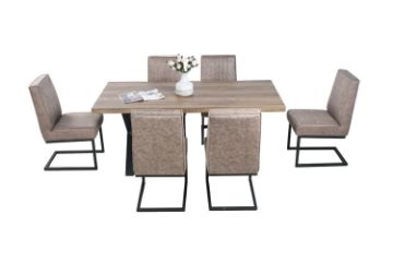 Picture of Test No Order - GALLOP Dining Set - 6 Dining Chairs (Without Arms) + 1 Dining Table