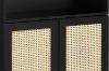 Picture of Test No Order - SAILOR 168cmx80cm Bookshelf with Rattan Design (Black)