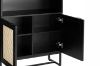 Picture of Test No Order - SAILOR 168cmx80cm Bookshelf with Rattan Design (Black)