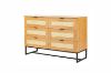 Picture of Test No Order - SAILOR 6 Drawer Chest with Rattan Design (Oak Colour)