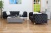 Picture of Test No Order - MANCHESTER 3/2/1 Seater Button-Tufted Velvet Fabric Sofa Range (Black)