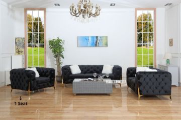 Picture of Test No Order - MANCHESTER Sofa (Black) - 1 Seat 