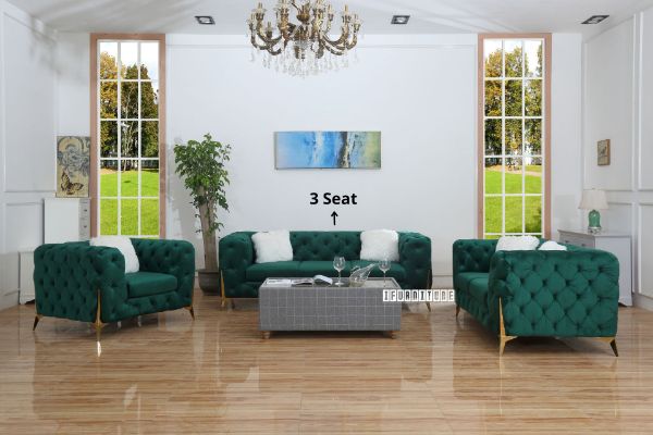 Picture of Test No Order - MANCHESTER Sofa (Green) - 3 Seat