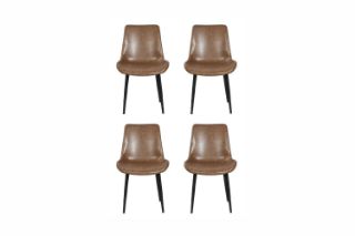 Picture of Test No Order - HAPPER Dining Chair - Set of 4 (Brown)