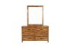 Picture of Test No Order - WOODLAND 6 DRW Dressing Table with Mirror (Rustic Brown) - Dressing Table