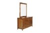 Picture of Test No Order - WOODLAND 6 DRW Dressing Table with Mirror (Rustic Brown) - Mirror