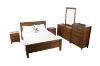 Picture of Test No Order - WOODLAND Bedroom Combo Set in Queen Size (Rustic Brown) - 4PC Combo Set