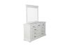 Picture of Test No Order - BICTON 9 DRW Dressing Table with Mirror (White) - Dressing Table