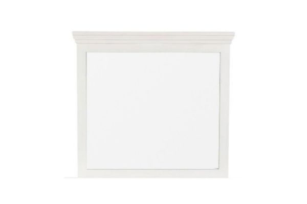 Picture of Test No Order - BICTON 9 DRW Dressing Table with Mirror (White) - Mirror