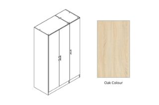 Picture of Test No Order - BESTA 3 DOOR Wall Solution Modular Wardrobe (BEFG) - Oak Colour