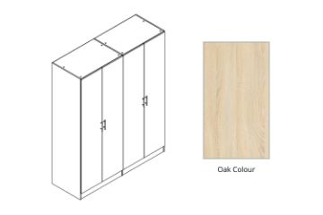 Picture of Test No Order - BESTA 4 DOOR Wall Solution Modular Wardrobe (BFFGG) - Oak Colour