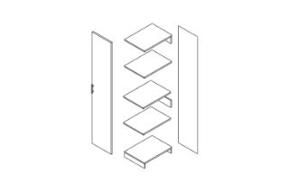 Picture of Test No Order - BESTA Wall Solution Modular Wardrobe - Part E (White Colour)