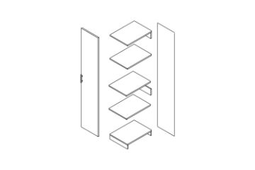 Picture of Test No Order - BESTA Wall Solution Modular Wardrobe - Part E (White Colour)