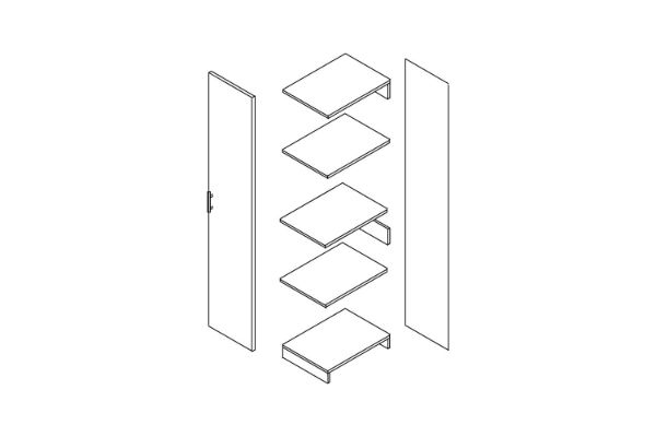 Picture of Test No Order - BESTA Wall Solution Modular Wardrobe - Part E (White Colour)