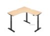 Picture of Test No Order - UP1 150/160 L-SHAPE Adjustable Height Desk (Oak Top Black Base)