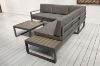 Picture of Test No Order - BELMOND Aluminium Sectional Outdoor Sofa Set (Dark Grey Cushions + Dark Frame)