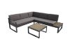 Picture of Test No Order - BELMOND Aluminium Sectional Outdoor Sofa Set (Dark Grey Cushions + Dark Frame)