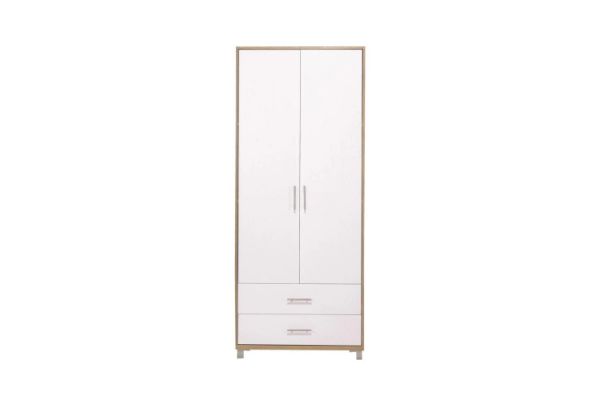 Picture of Test No Order - DUBLIN 2 DOOR 2 DRW Wardrobe (White + Oak Colour)