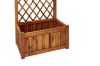 Picture of Test No Order - BISTRO Outdoor Wooden Flower Pot with Trellis (Small) (60x28x100)