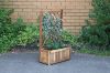 Picture of Test No Order - BISTRO Outdoor Wooden Flower Pot with Trellis (Small) (60x28x100)