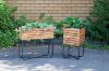 Picture of Test No Order - BISTRO Outdoor Square Wooden Pot/Planter with Steel Legs (32x32x60)