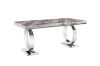 Picture of Test No Order - OMEGA 180 Marble Top Dining Table with Round Steel Legs