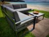 Picture of Test No Order - BELMOND Aluminium Sectional Outdoor Sofa Set (Dark Grey Cushions + Dark Frame)