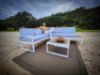 Picture of Test No Order - BELMOND Aluminum Sectional Outdoor Sofa Set (Light Grey Cushions + White Frame)