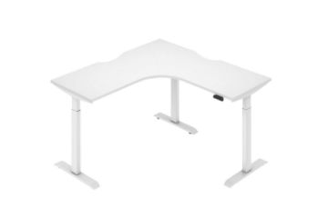 Picture of Test No Order - UP1 150/160 L-SHAPE Adjustable Height Desk (White Top White Base)