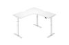 Picture of Test No Order - UP1 L-SHAPE Adjustable Height Desk (White Top White Base) - 695-1185mm (160 Top)