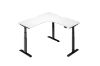 Picture of Test No Order - UP1 L-SHAPE Adjustable Height Desk (White Top Black Base) - 695-1185mm (150 Top)