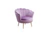 Picture of Test No Order - EVELYN Curved Flared Accent Velvet Chair (Violet/Purple)