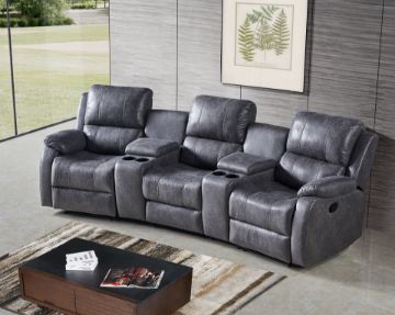 Picture of Test No Order - EASTON Home Theatre Reclining Sofa with 2 Cup Holders and Storage