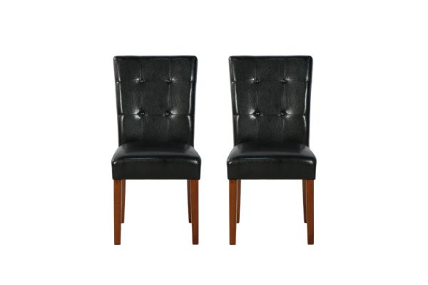 Picture of Test No Order - SOMMERFORD Tufted PU Leather Dining Chair (Black) - Set of 2