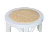 Picture of Test No Order - MAUI Solid Beech Rattan Seat Bar Stool (White)