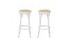 Picture of Test No Order - MAUI Solid Beech Rattan Seat Bar Stool (White)