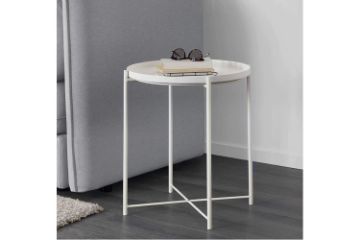 Picture of Test No Order - SASAKI Simple End Table with Removable Tray (White)