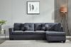 Picture of Test No Order - NEBULA Sectional Sofa with Storage Ottoman & Drop-Down Console (Dark Grey)