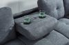 Picture of Test No Order - NEBULA Sectional Sofa with Storage Ottoman & Drop-Down Console (Dark Grey)