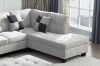 Picture of Test No Order - NEBULA Sectional Sofa with Storage Ottoman & Drop-Down Console (Light Grey) - Facing Right