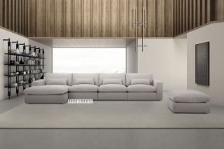 Picture of Test No Order - SIGNATURE Modular Sofa - 5PC - 1 Left Facing Chaise + 2 Armless Chair + 1 Right Facing Arm + 1 Ottoman