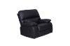 Picture of Test No Order - BOSTON Reclining Sofa (Black) - 3 Seater with 2 Recliners + Drop Down Console (3RRC+2RRC)