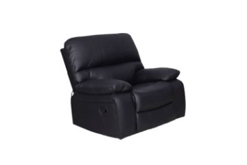 Picture of Test No Order - BOSTON Reclining Sofa (Black) - 1 Seater Recliner (Rocking Chair)