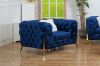 Picture of Test No Order - MANCHESTER 3/2/1 Seater Button-Tufted Velvet Fabric Sofa Range (Blue)