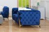 Picture of Test No Order - MANCHESTER 3/2/1 Seater Button-Tufted Velvet Fabric Sofa Range (Blue)