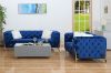 Picture of Test No Order - MANCHESTER 3/2/1 Seater Button-Tufted Velvet Fabric Sofa Range (Blue)